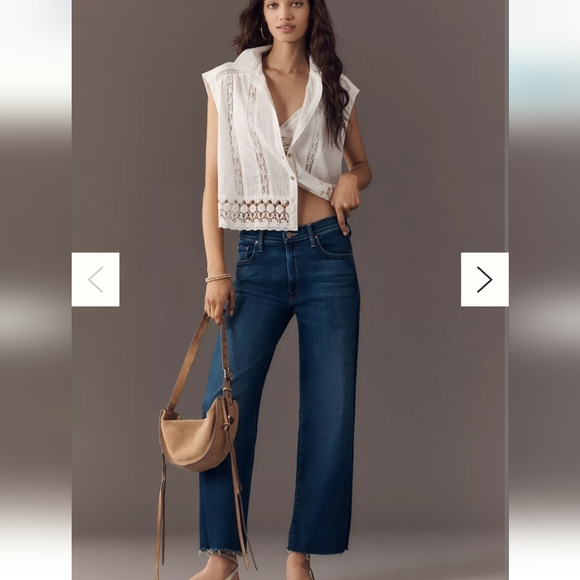 Mother The Mid Rise Rambler Zip Ankle Fray Taking Chances Size 28 - Picture 4 of 15